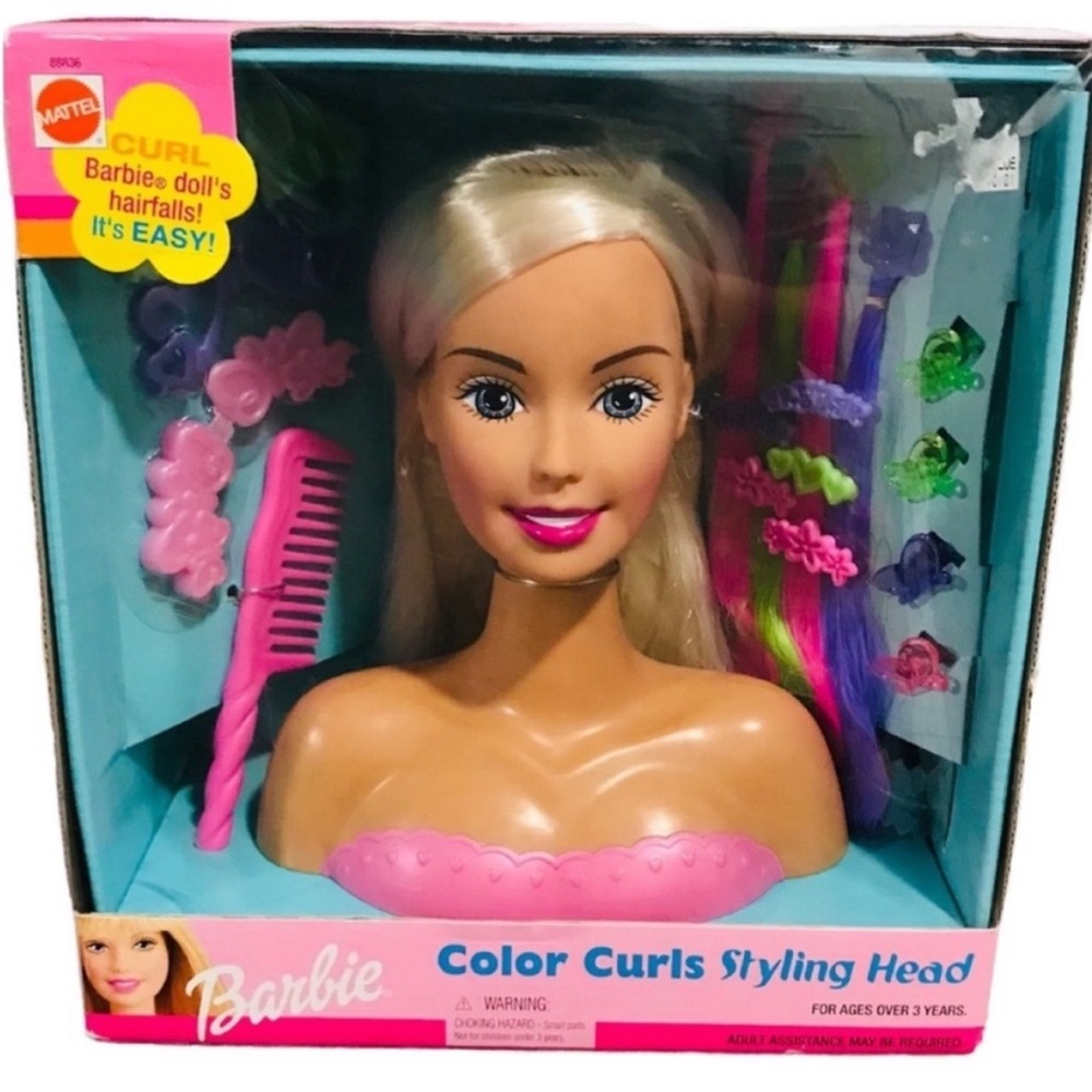 Vintage Mattel Barbie Rare Color Curls Styling Head